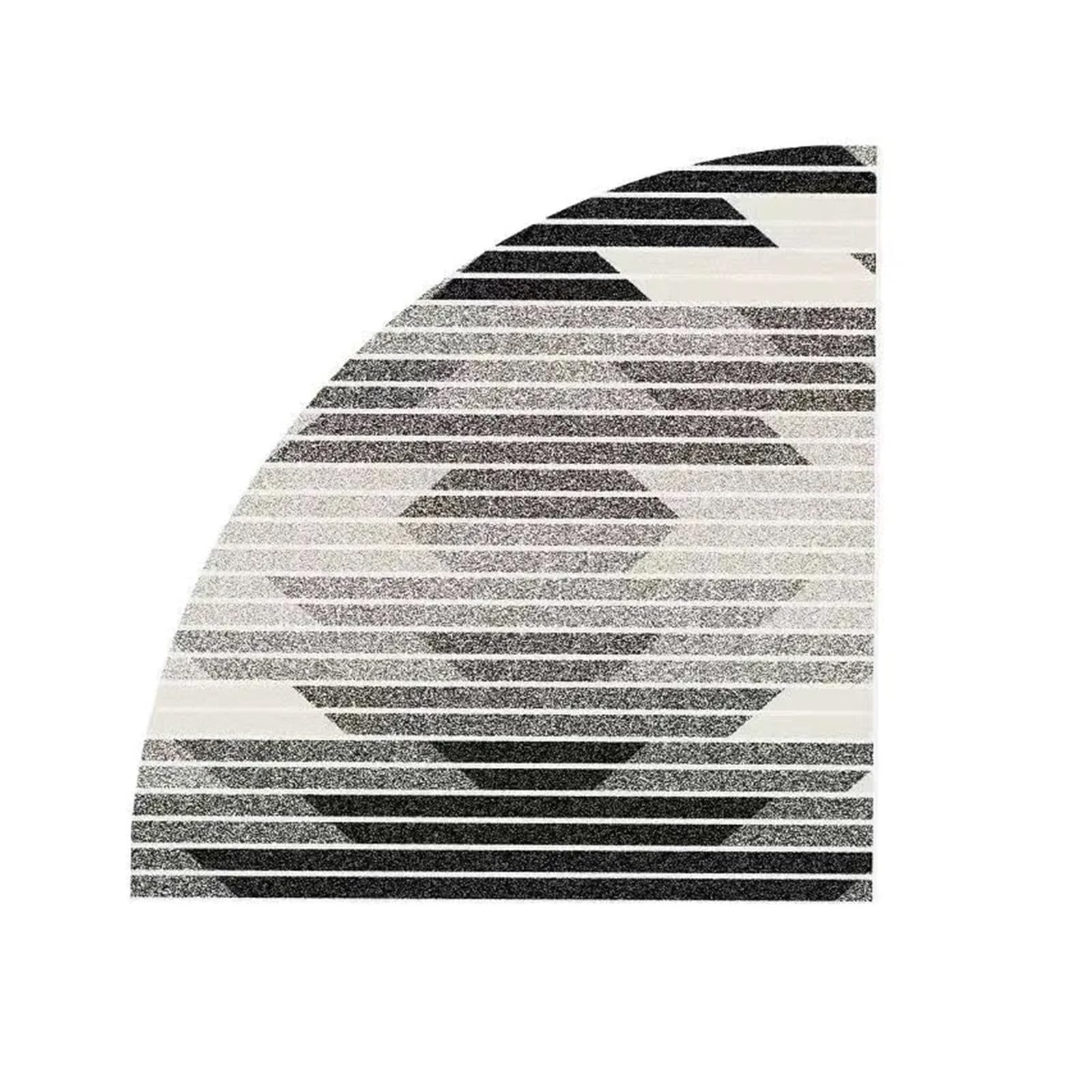 WDSBZNB Short Pile Rug Quarter Circle Area Rug Corner Decorative Rug Fluffy Carpet For Living Room Bedroom Rugs Plush Foot Mat Soft Entrance Mat(1pc-N Rug,60x60cm)