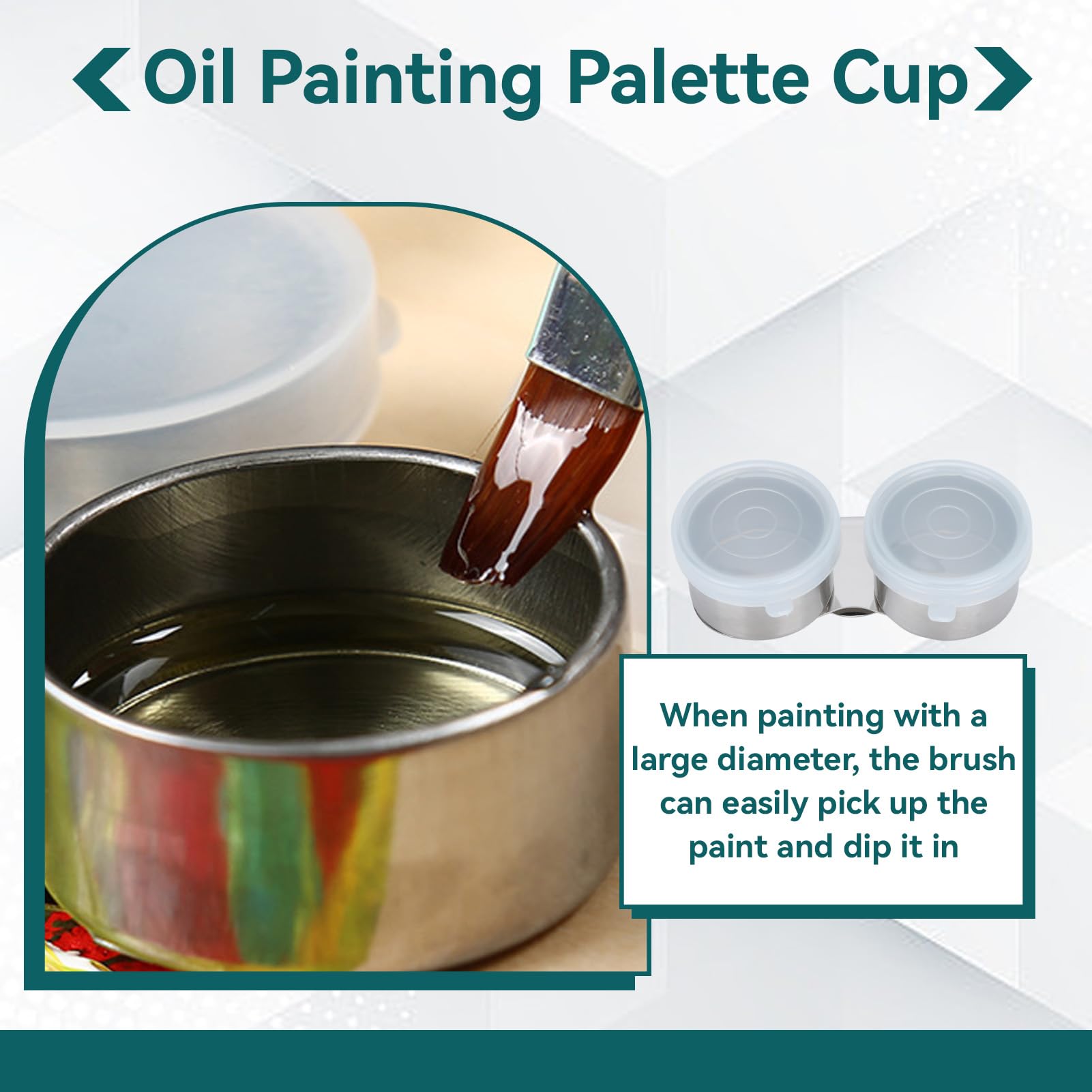 油絵　専用　２つのカップ 油絵 専用 2つのカップ