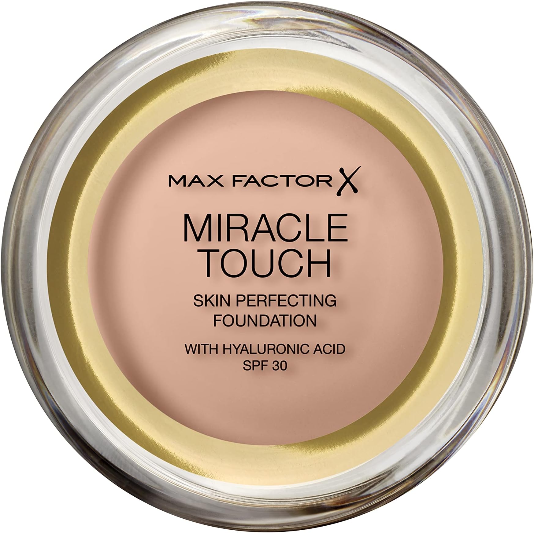Miracle Touch Foundation, New and Improved Formula, SPF 30 and Hyaluronic Acid, 55 Blushing Beige