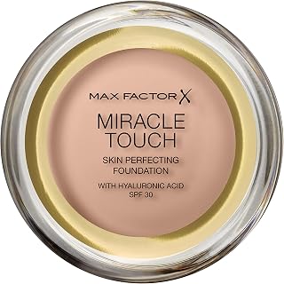 Max Factor Miracle Touch Foundation, New and Improved Formula, SPF 30 and Hyaluronic Acid, 55 Blushing Beige