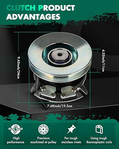 Vista 173 de SCITOO Embrague eléctrico de toma de fuerza AM119683 Compatible para Warner: 5217-35, 5217-6, 5217-7, 5217-9; para John Deere: 5217-7, AM119683