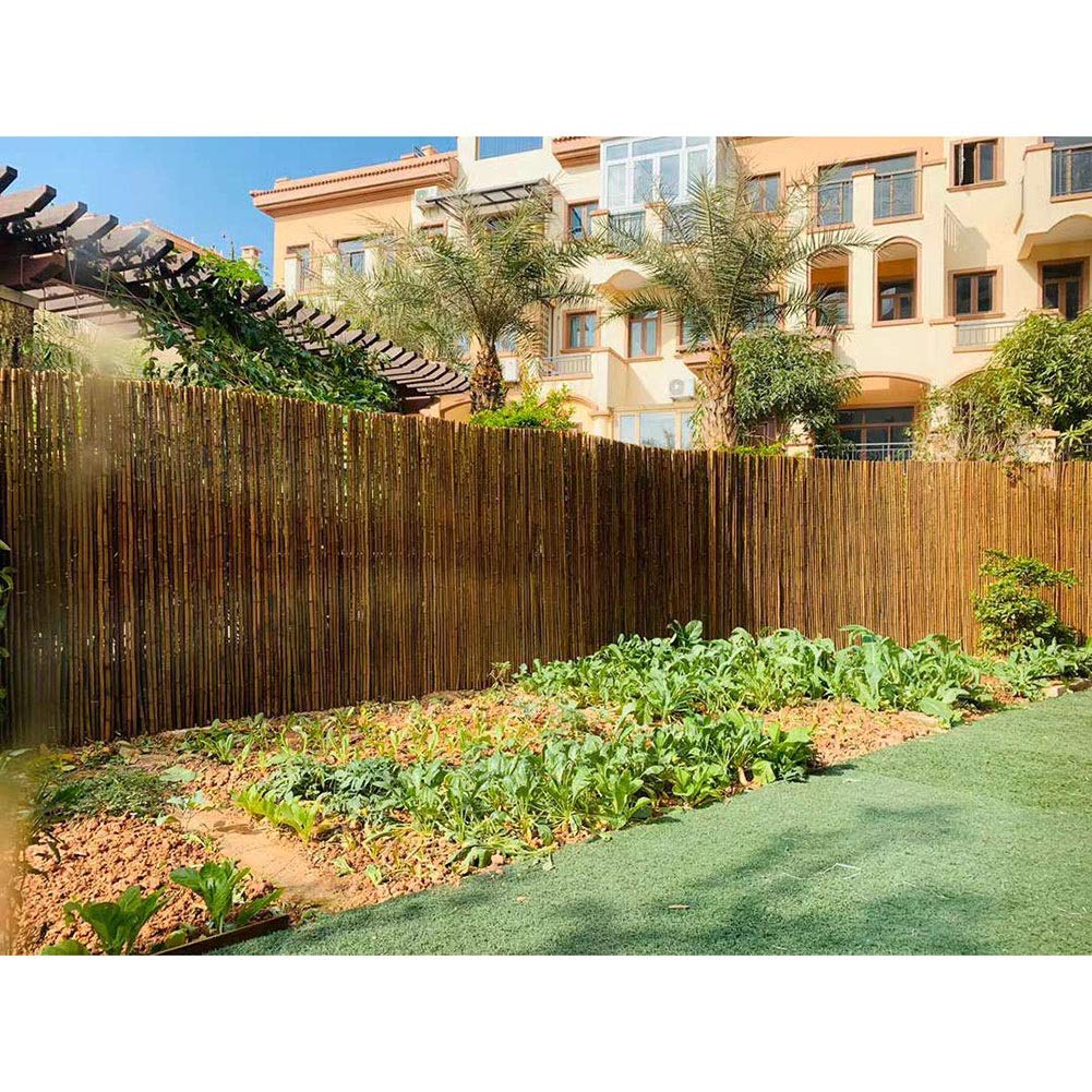 Recinzione da giardino in bambù per la privacy, 1 x 2 m, pannelli ecologici in bambù naturale, resistenti alle intemperie e durevoli, ideali per uso interno/esterno in terrazza, cortile e pavimento
