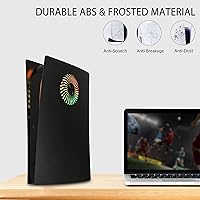 Vista 5 de DOBEWINGDELOU - Placa frontal con tira de luz RGB para PS5 Edición digital DOBEWINGDELOU más de 400 efectos de luz LED, cubierta de consola