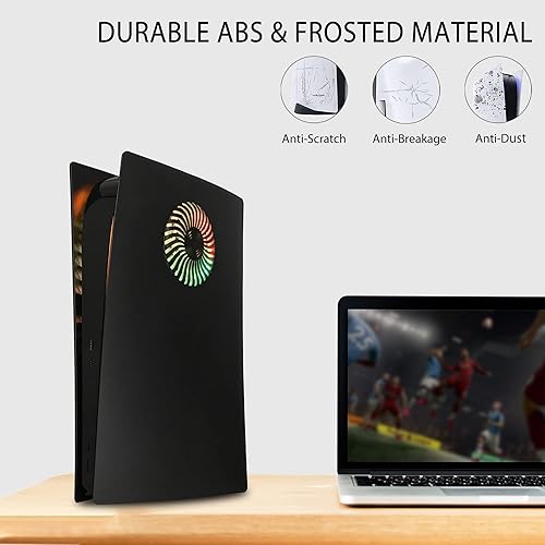 Miniatura 5 de DOBEWINGDELOU - Placa frontal con tira de luz RGB para PS5 Edición digital DOBEWINGDELOU más de 400 efectos de luz LED, cubierta de consola para