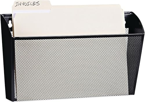 Miniatura 6 de Universal UNV20026 14 in. x 3.1 in. x 8.2 in. Metal Mesh Wall Letter File - Black