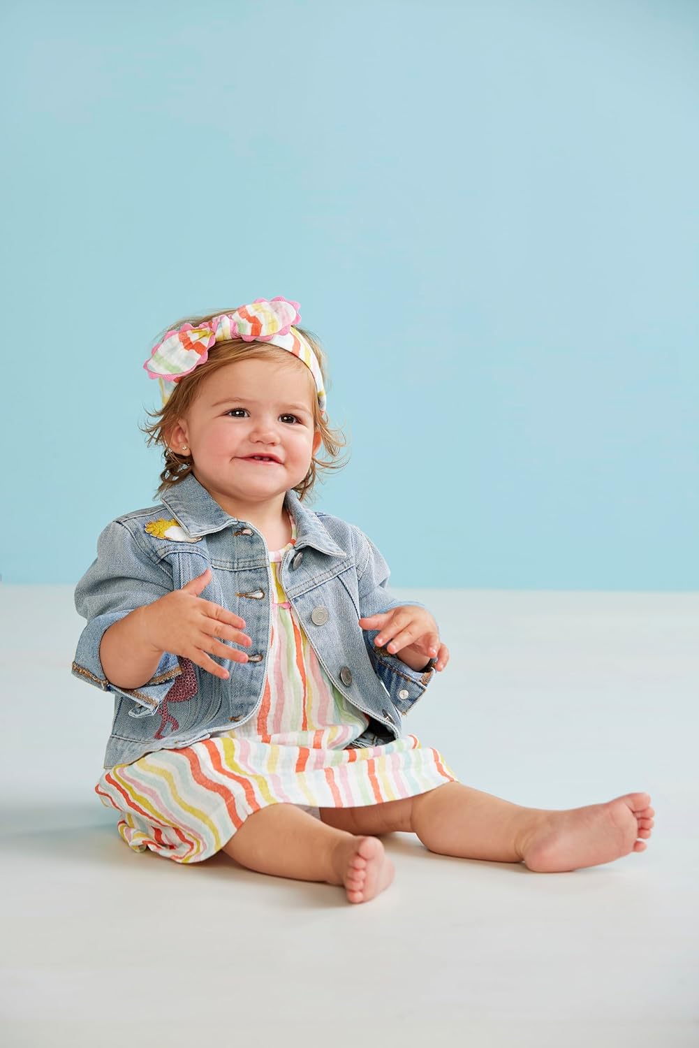 Mud Pie Baby-Girls Mud Pie Children's Rainbow Dress and Headband - Image 5