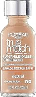 Vista 62 de L'Oreal Paris Makeup True Match Super-Blendable Liquid Foundation, Light Ivory W2, 1 Fl Oz, 1 Count C7 NUT BROWN