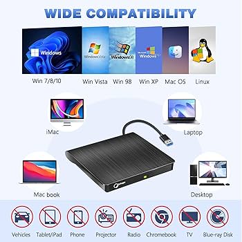 GOATBED XA-VAT CD USB DVDセット Amazon.com: Gotega External DVD Drive, USB 3.0 Portable +/-