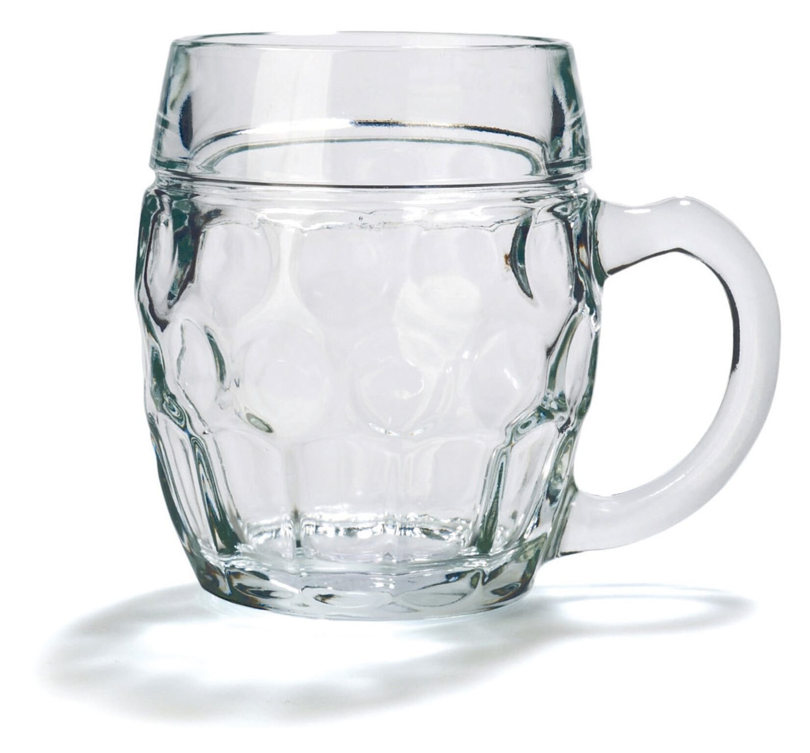 Stölzle Lausitz Oberglas Tübinger Augenkanne 0,4 l – 6er Set – Pintgläser mit Füllstrich – Traditionelles Design – Spülmaschinenfest, 5200050