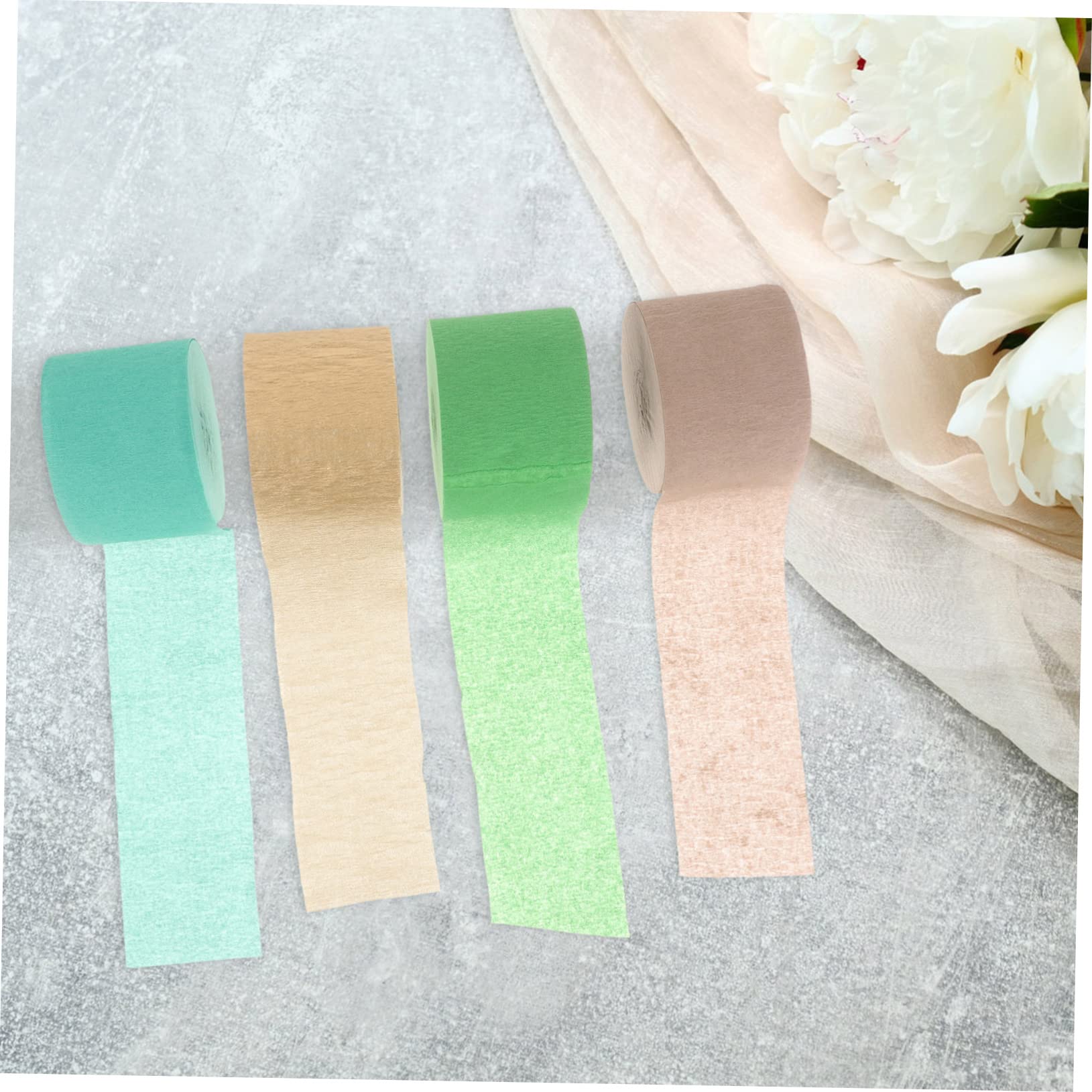 TEHAUX 24rouleaux Crépon Papier Pour Décorations De Fête Accessoires De Streamers Pour Anniversaires Et Mariages Décorations De Fête Papier