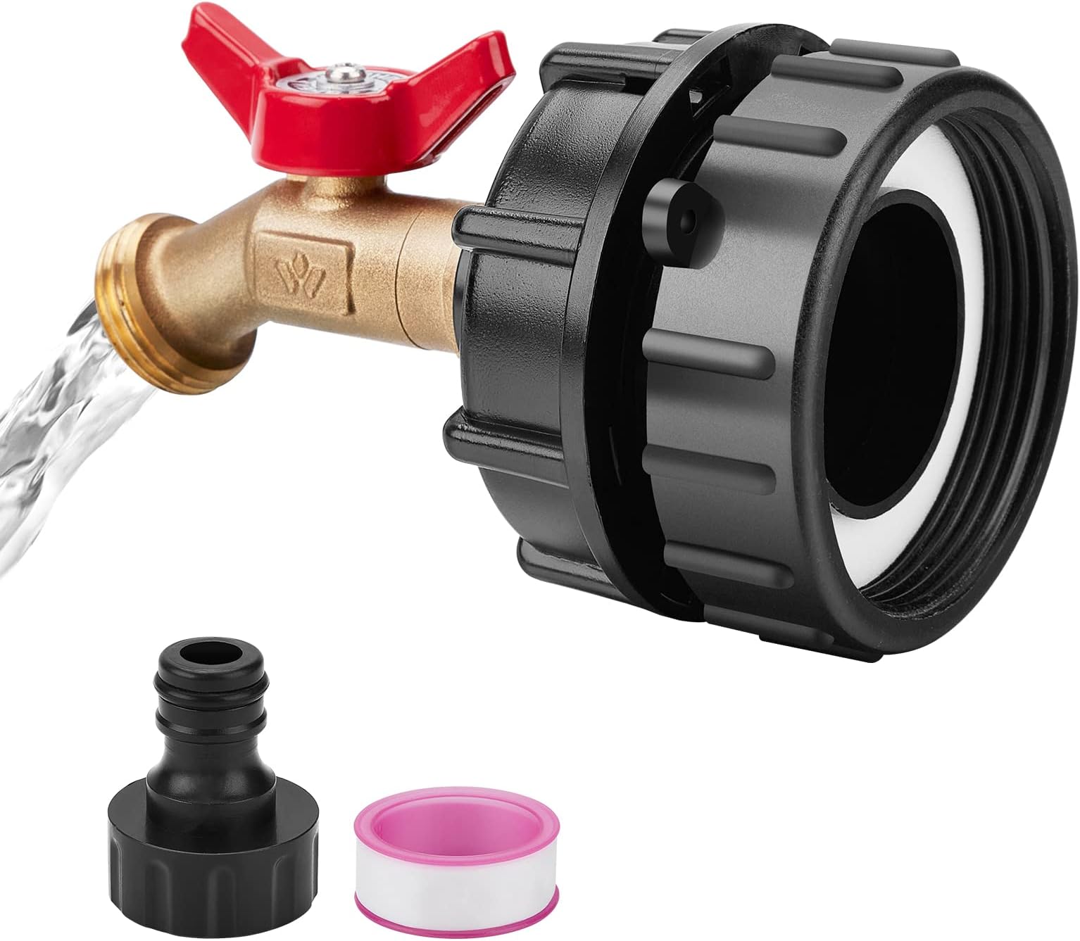 Amazon.com: IBC Tote Adapter 2.44" IBC Tote Fittings 275-330 Gallon IBC ...