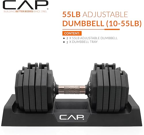 Miniatura 2 de CAP Barbell ADJUSTABELL Adjustable 55 lb Hex Dumbbell Weights - Singles & Pairs  Multiple Handle Options
