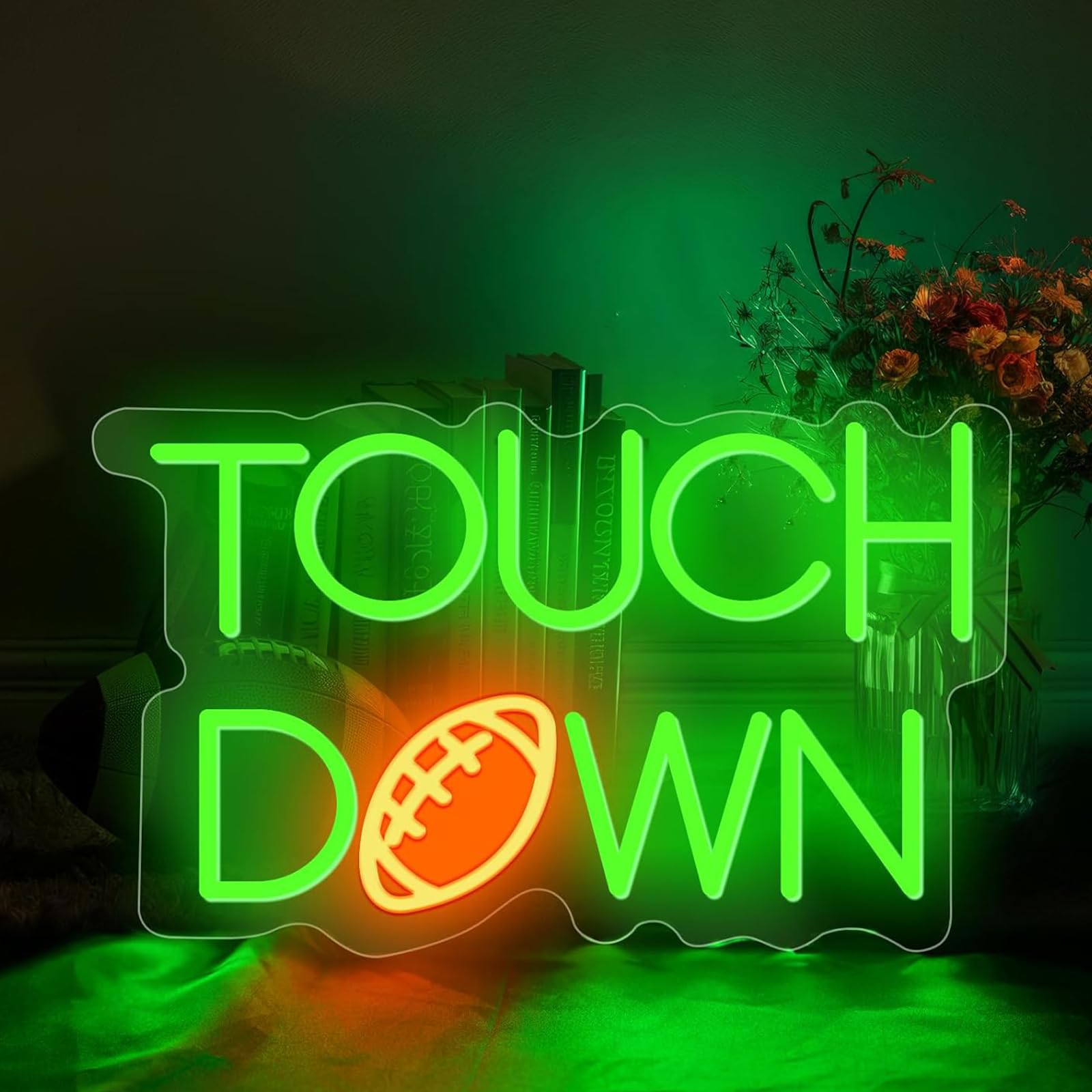 Touch Down Letter UV Print Led Neon Light Signs For Wall Decor Premium Acrylic LED Chain USB Powered Bar Sign for Home Bar Garage Bar Shop Pub Bistro Party Man Cave Convenience Stores USB Operated