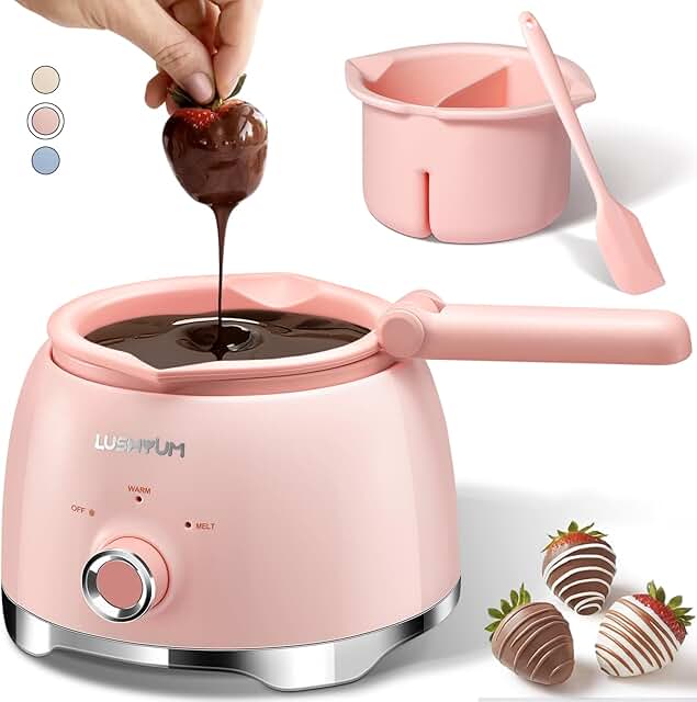 Chocolate Melting Pot Candy Melts Melter with 2 Insert Pots and Spatula,...