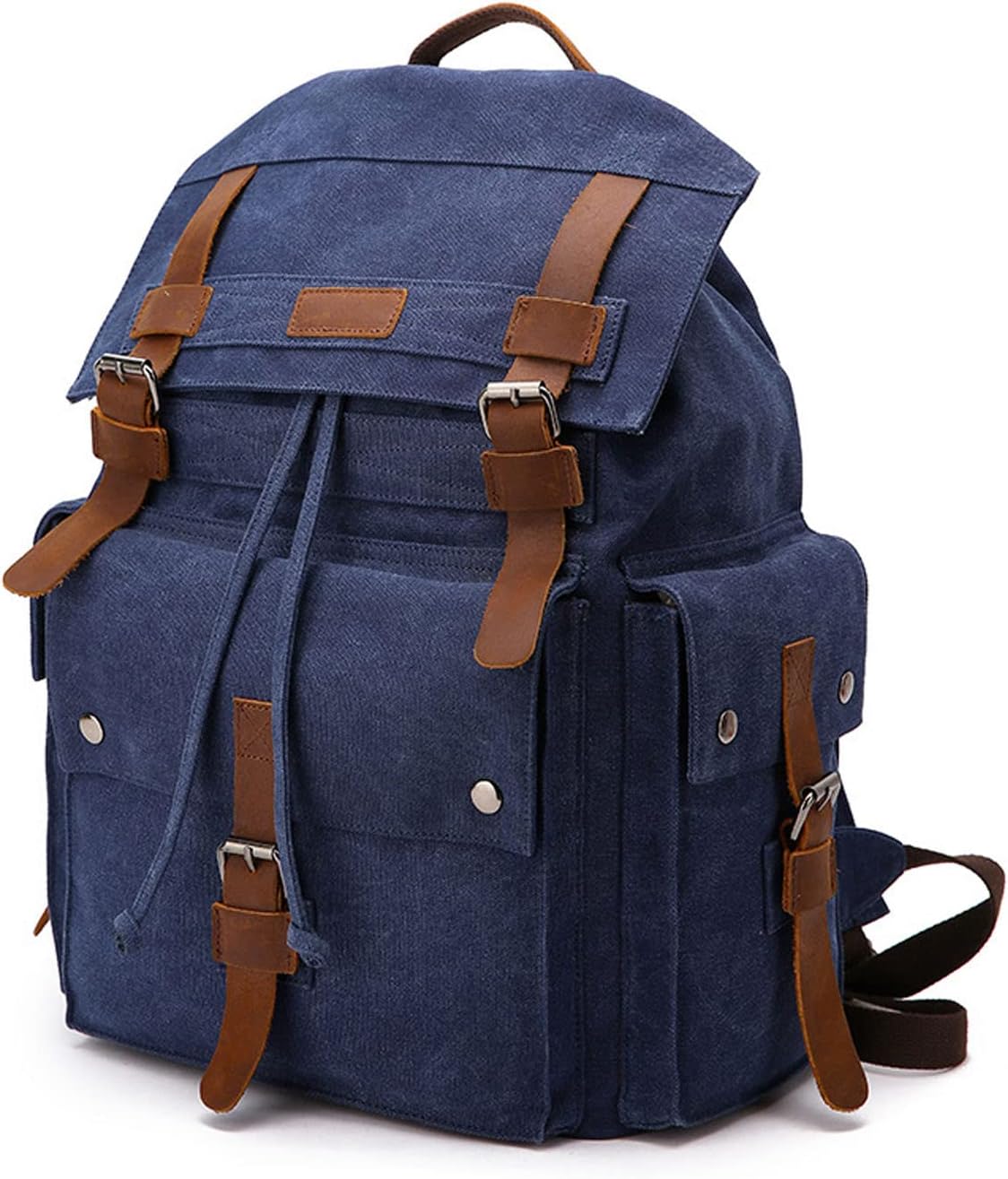 FANDARE Canvas wandelrugzak heren rugzak wandelrugzak dames outdoor universiteit rugzak met trekkoord trekkingrugzak reisrugzak voor tieners wandelen fietsen bergbeklimmen reizen, grijs, Large