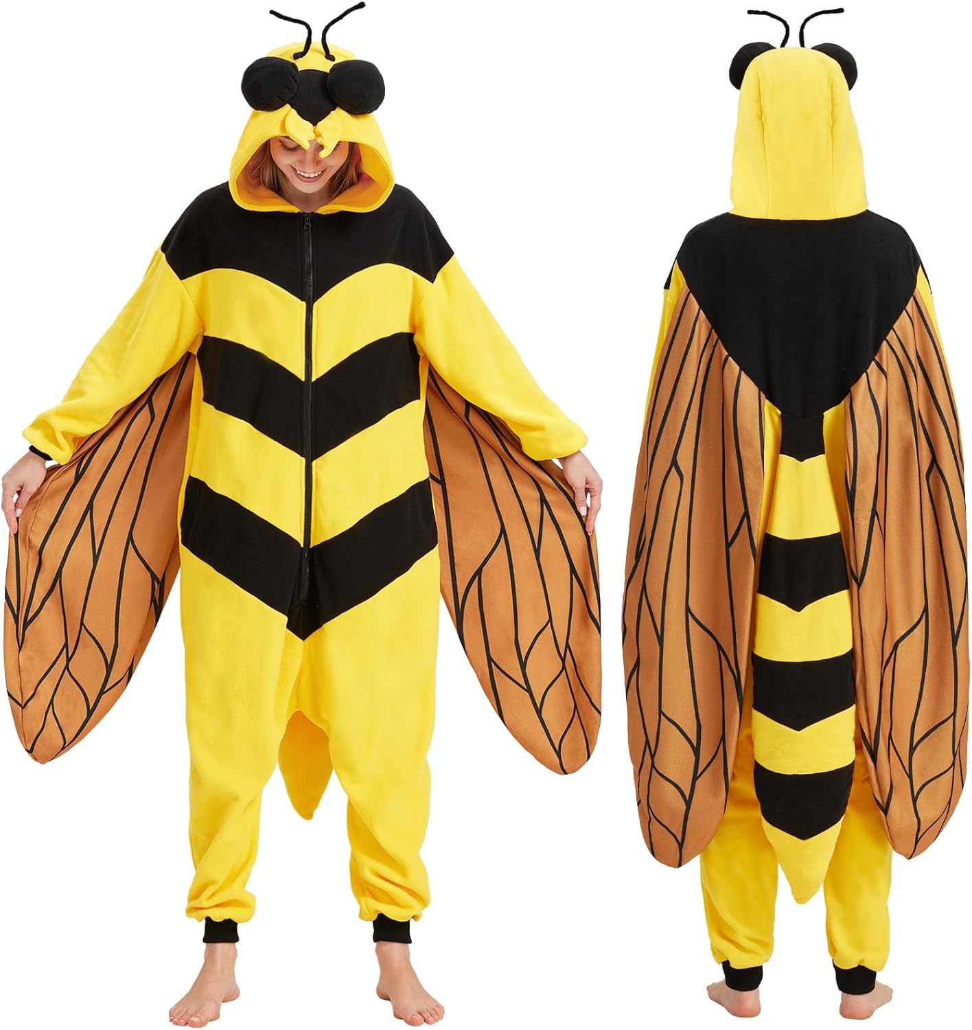 Bee Onesie Pajamas,Bee Costume Animal Costume Adult