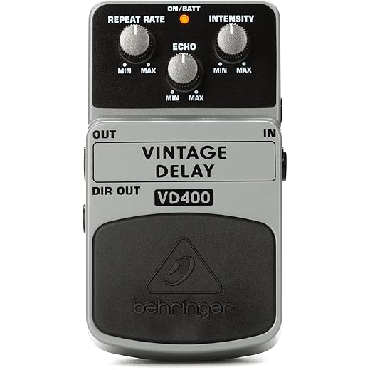 Behringer VINTAGE DELAY VD400 Vintage Analog Delay Effects Pedal, Grey