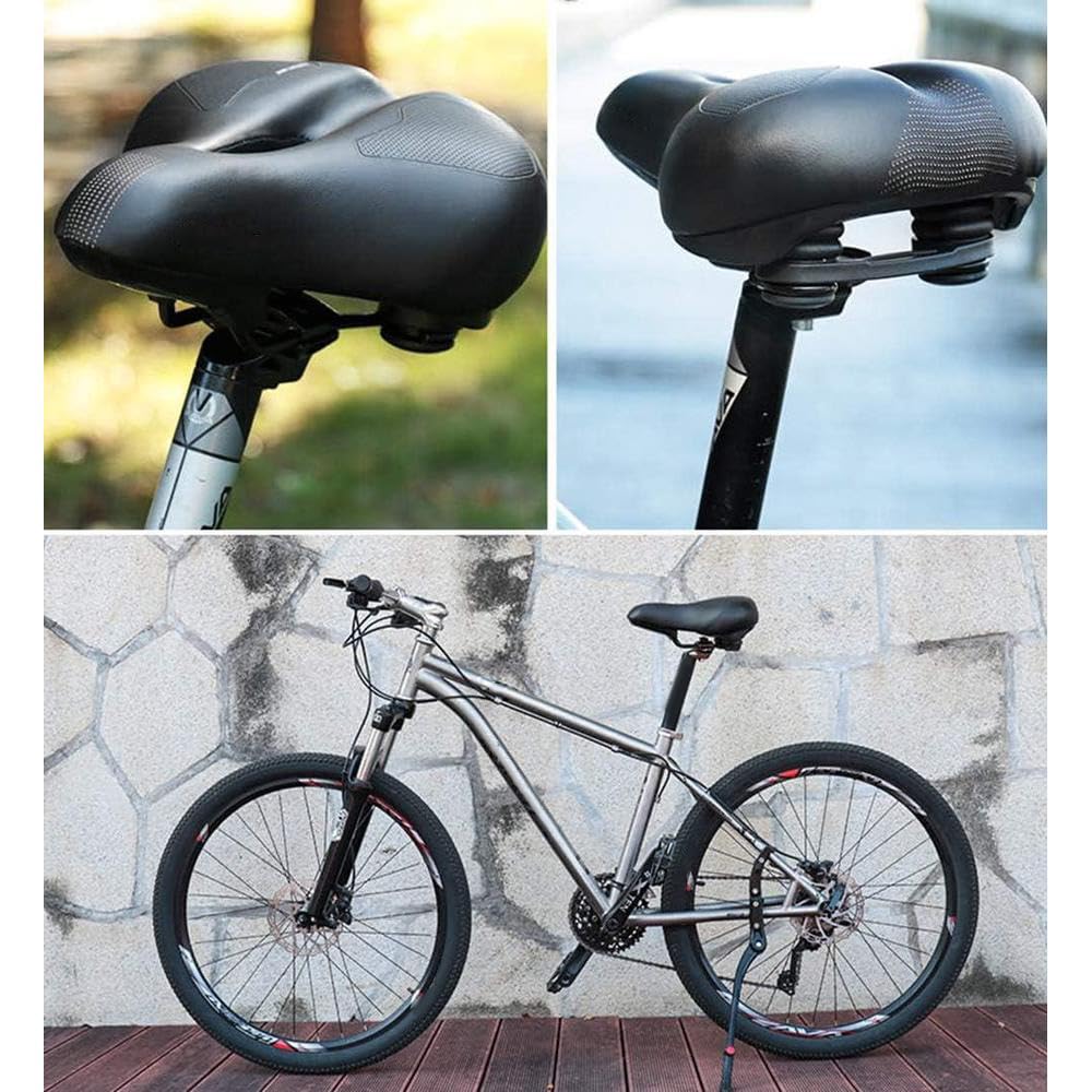 Asiento de bicicleta con muelles suaves a prueba de golpes, sillín de bicicleta cómodo, suave, sillín de gel para bicicleta de carretera, asiento transpirable para bicicleta de montaña