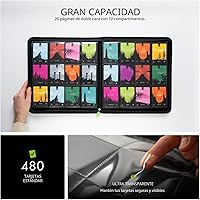 Vista 3 de Vault X Carpeta de álbum de 12 bolsillos con cremallera para cartas coleccionables, 480 tarjetas, material Premium Exo-Tec, 20 páginas de carga