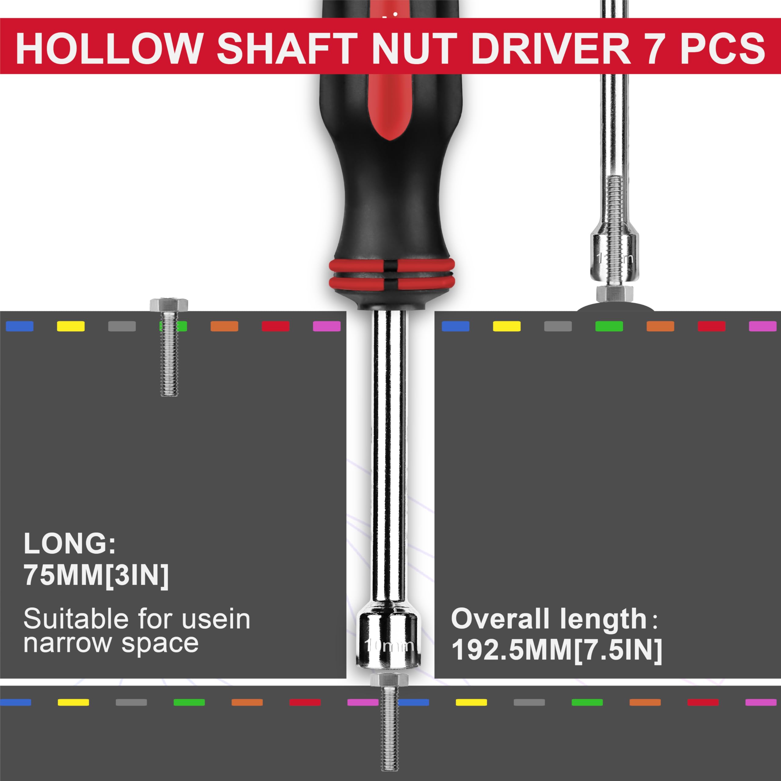 P.I.T. 7-Piece Metric Nut Driver Set -4 P.I.T. 7-Piece Metric Nut Driver Set -4