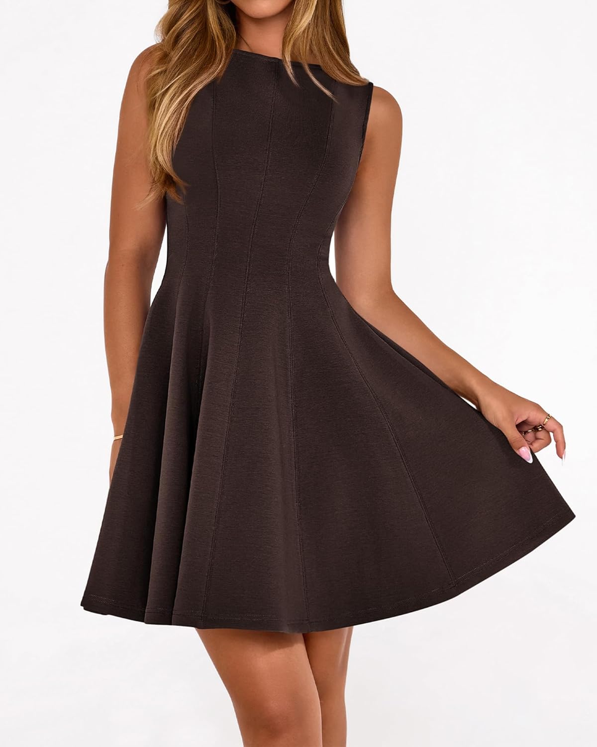 BTFBM Spring Dresses for Women 2026 Elegant Classy A Line Casual Graduation Business Work Party Cocktail Short Dress - Image 7