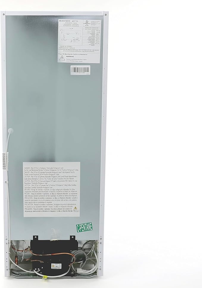 West Bend Apartment Refrigerator Freestanding Dual Door Slim Design Full Fridge with Top Freezer, Adjustable Mechanical Control, for Condo, House, Small Kitchen Use, 7.4-Cu.Ft, White on Fridge.com