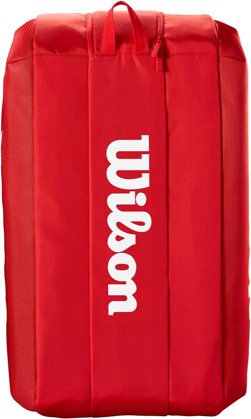 WILSON 2025 Super Tour Red Tennis Racket Bags - Red/White