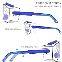 Vista 4 de Gafas de seguridad antivaho Gafas de seguridad sobre gafas protectoras con lentes antiarañazos ajustables