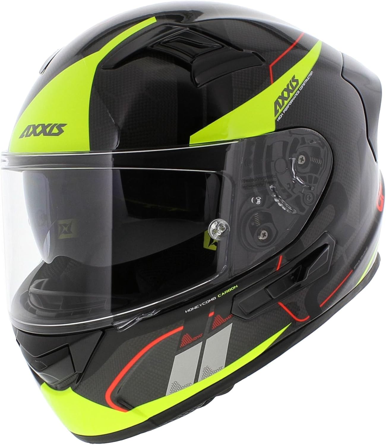 Axxis Racer GP Carbon SV Full Face Helmet Spike Gloss Black Fluorine