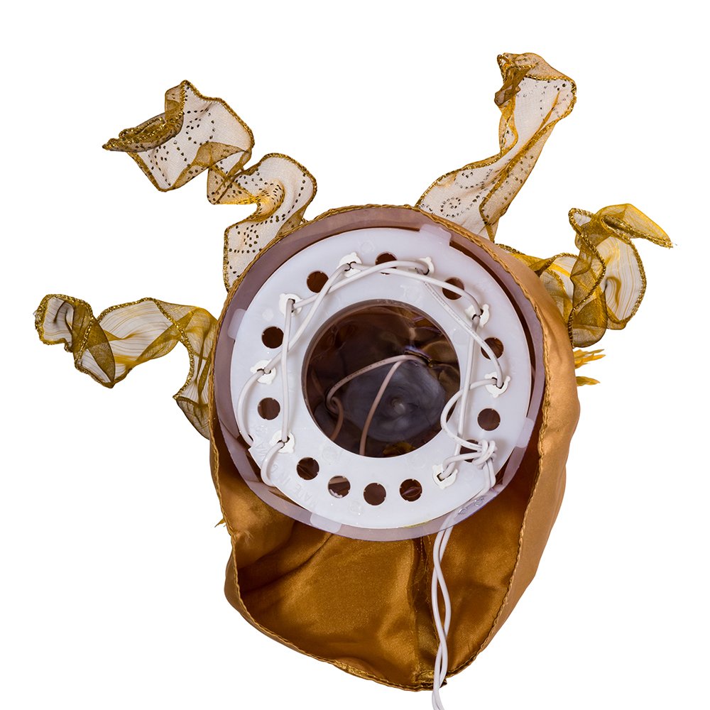 Kurt Adler UL 10-Light African American Angel Christmas Treetop Figurine, 13-Inch, Gold