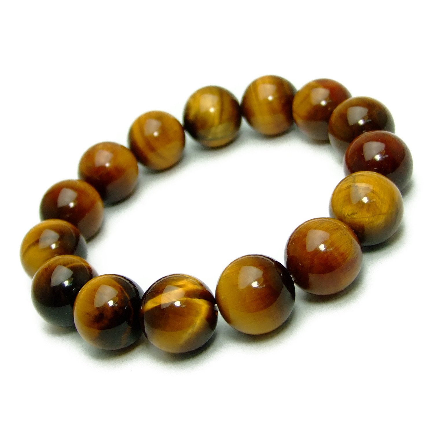 Amazon.co.jp: 32362F 内径18cm 14mm AA タイガーアイ 黄虎目石 鑑別済