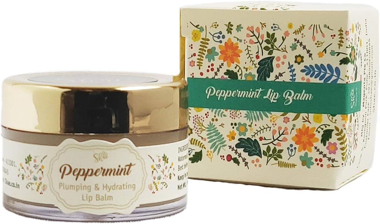 Shae Peppermint Flavored Lip Plumping Balm | Paraben Free for Soft & Fuller Lips | 15 grams