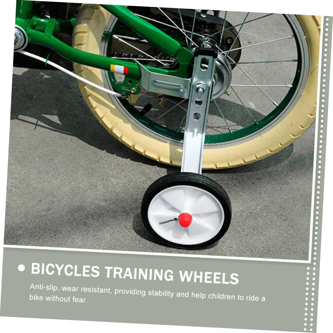 Professional Bike Training Wheels Slip-resistant Auxiliary Stabilizers Thicker Rear Wheels for Boys and Bicycle Safety and Balance Learning