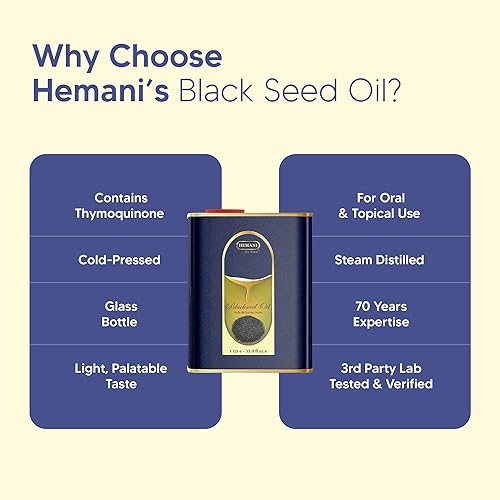 Miniatura 5 de HEMANI Aceite de semilla negra de 1 litro - 33.8 onzas líquidas - Primero prensado en frío - Sin alcohol - Sin disolventes - Refuerzo de la