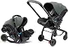 Doona X Baby Car Seat & Travel Stroller - Convertible 0+ Car Seat and Pram with 3 Recline Positions - Ergonomic Pushchair and Travel System - ISOFIX Base Sold Separately (Slate Green)
