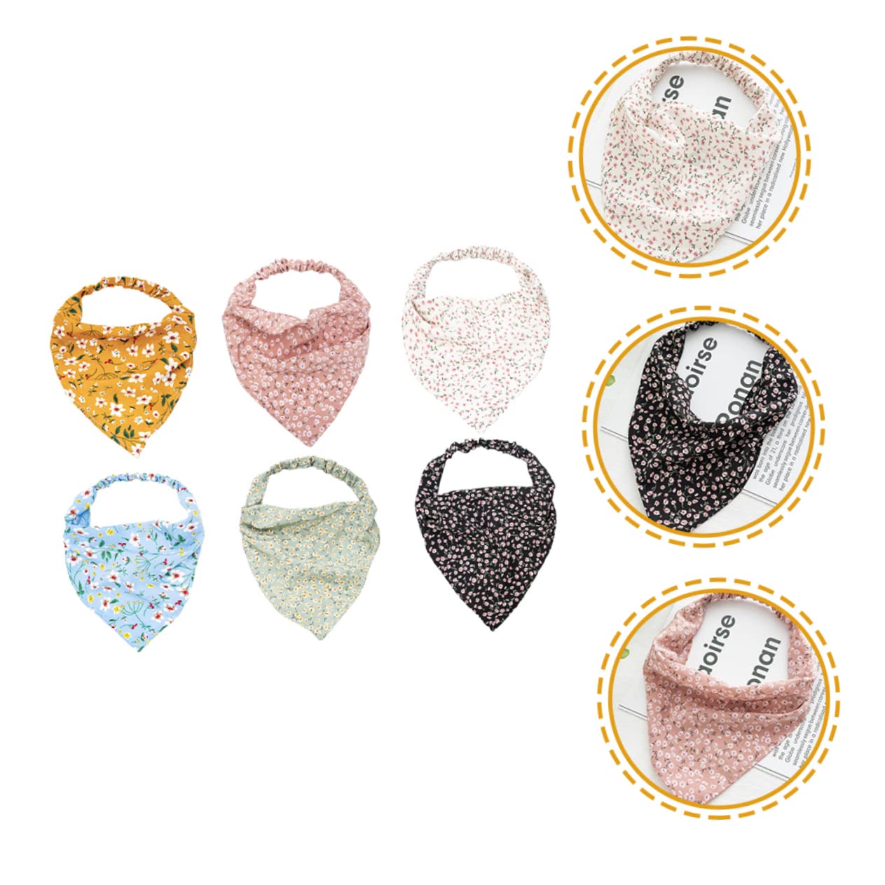 FRCOLOR 30stücke Elastische Haarbandanas Mit Blumenmuster Weiche Kopf Und Haarschals Für Damen Für Make-up Spa Sport Oder Schlaf Verschiedenen Farben