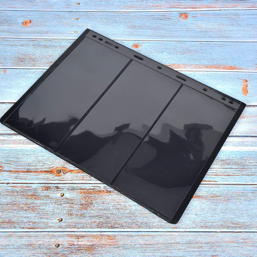 Stamp Album Page Sheets Universal 9-Holes Convenient for Standard Collection Book, Set of 10 for Stamp Collectors (3 lines on black background)