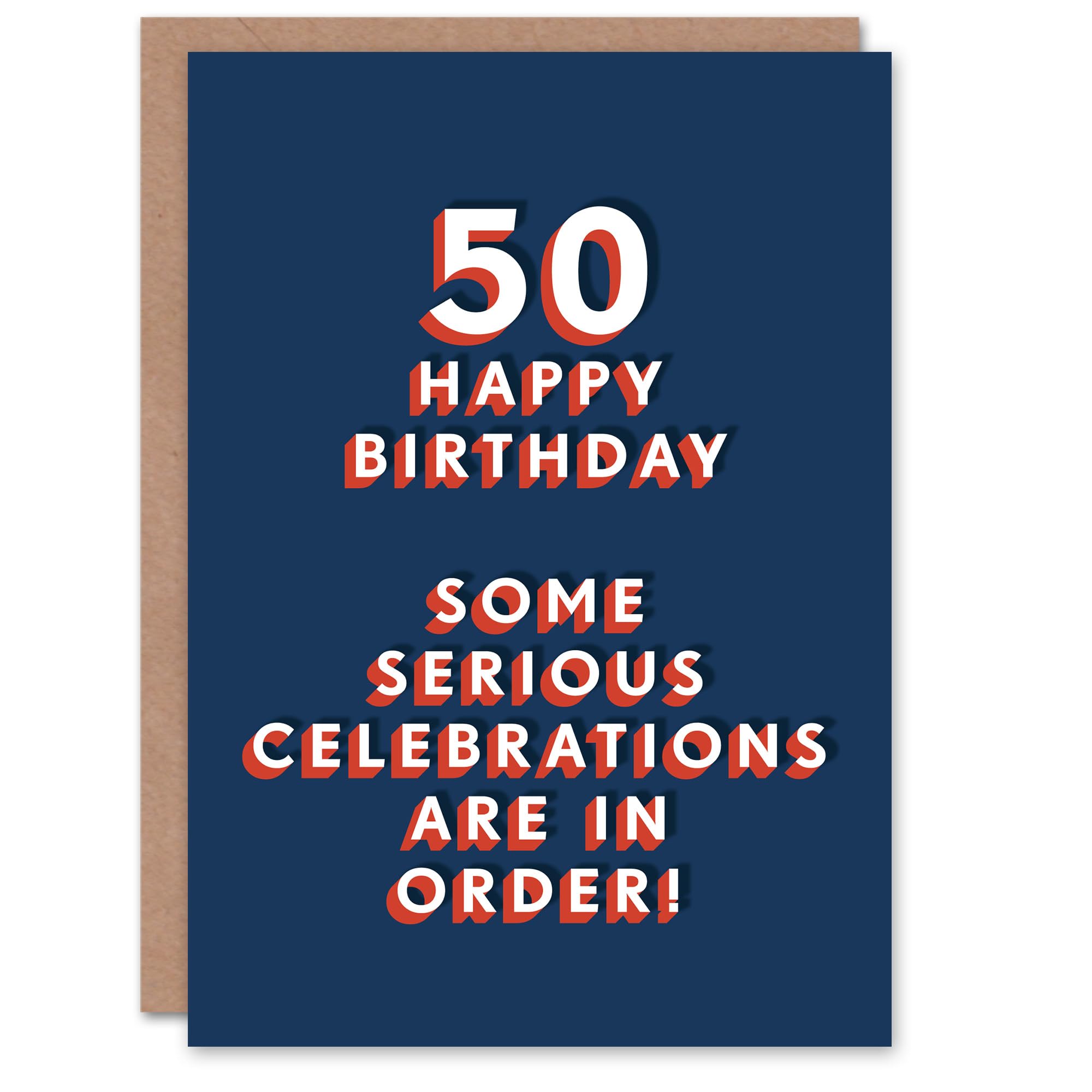 Serious Celebrations 50 Year Old Milestone 50th Birthday Card