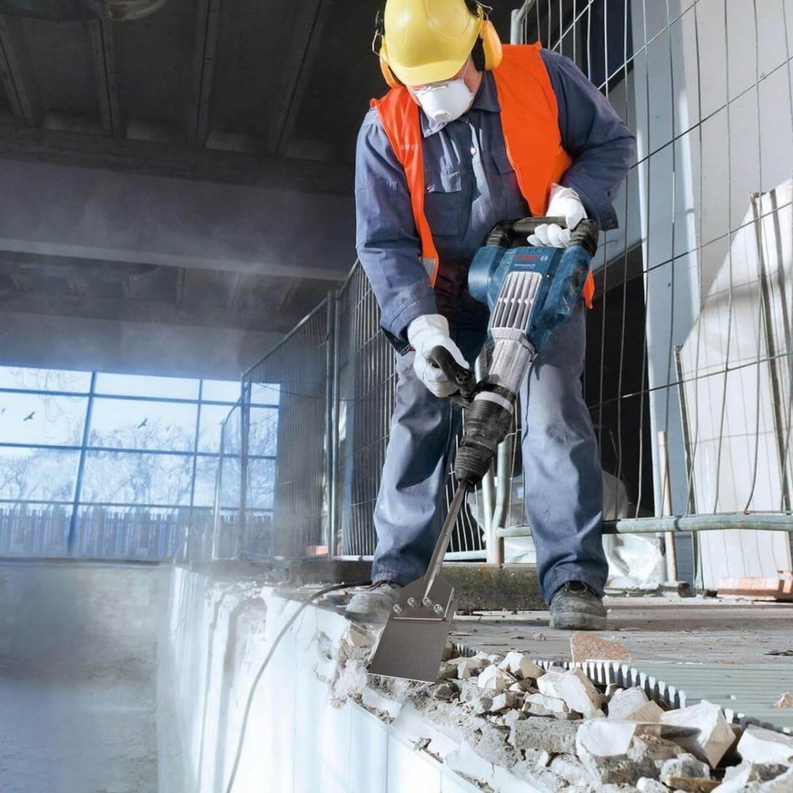CPROSP Scalpello SDS MAX 620x150mm, Scalpello per Piastrelle, per la Rimozione di Rivestimenti e Pavimenti in Combinazione con Attrezzature di Demolizione