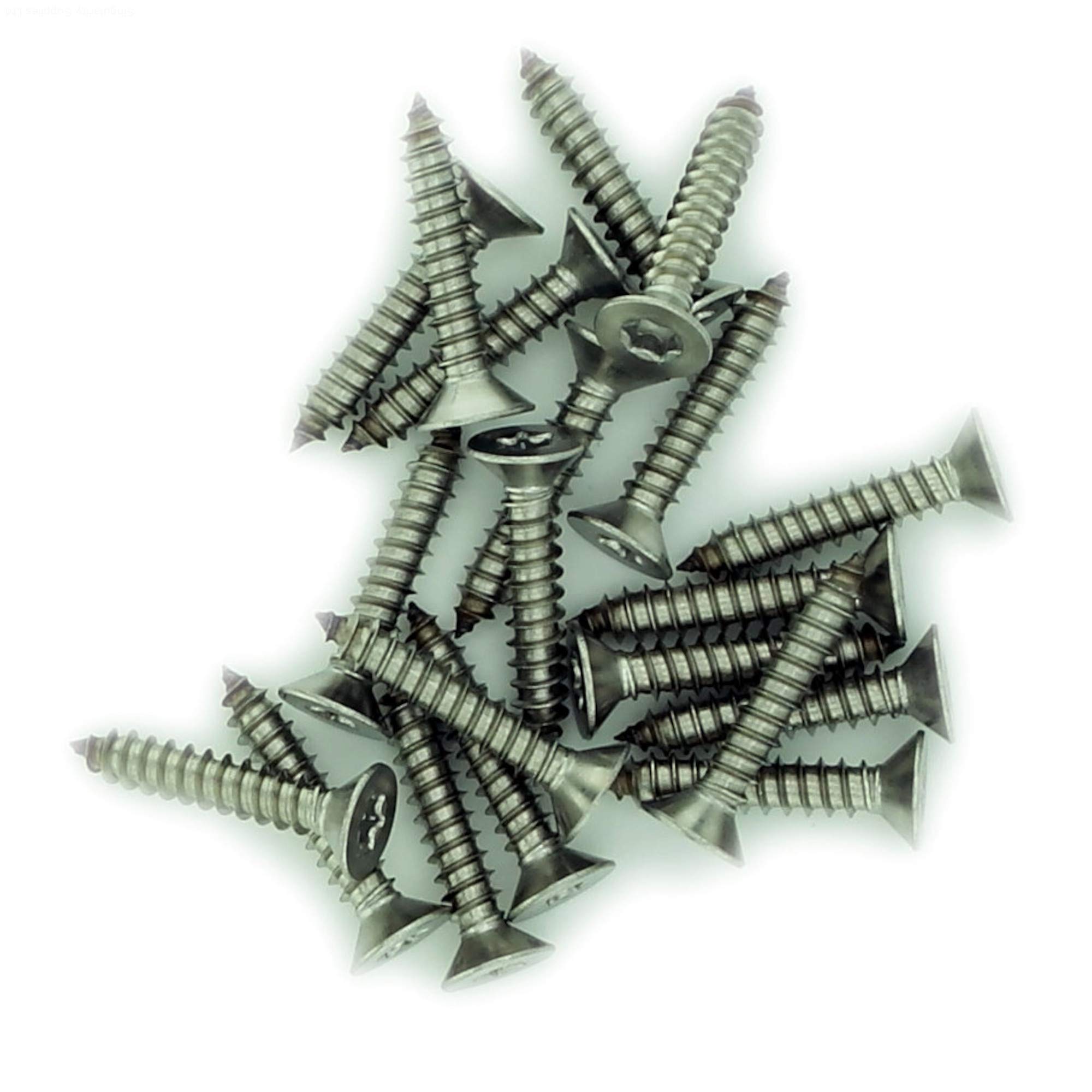 Singularity Supplies No.4 X 1.25 (2.9Mm X 32Mm) Tx Countersunk Self-Tapping Screw - Stainless Steel (A2) (Pack Of 20)