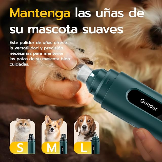 Foto 2 de 8 de Mcbazel Lima De Uñas Eléctrica para Perros,Silenciosa Lima Eléctrica para Uñas de Mascotas con luz led…