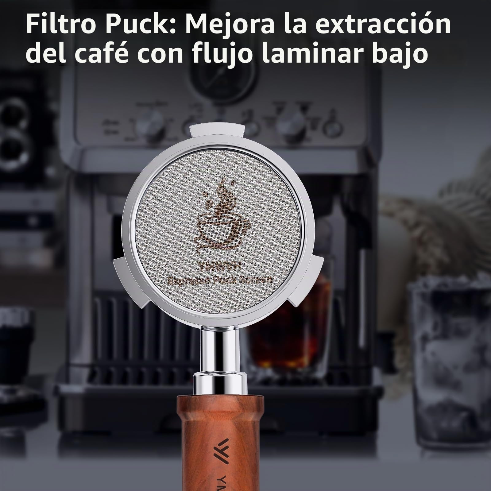 Portafiltro sin fondo Espresso de 51 mm, 3 orejas, apto para máquina de espresso Delonghi Dedica EC680, EC685 y EC885, portafiltro sin fondo de acero inoxidable 100%, con pantalla de disco y filtro de