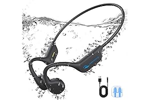 Bone Conduction Headphones, IPX8 Waterproof Swimming Earbuds