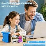 Kids Microscope, 2.4" IPS Screen 1000X HD Digital Handheld Microscope for Kids, Mini Pocket Microscope for Children Birthday Gift, Science Education Fun for Boys Girls Ages 4-12 Blue