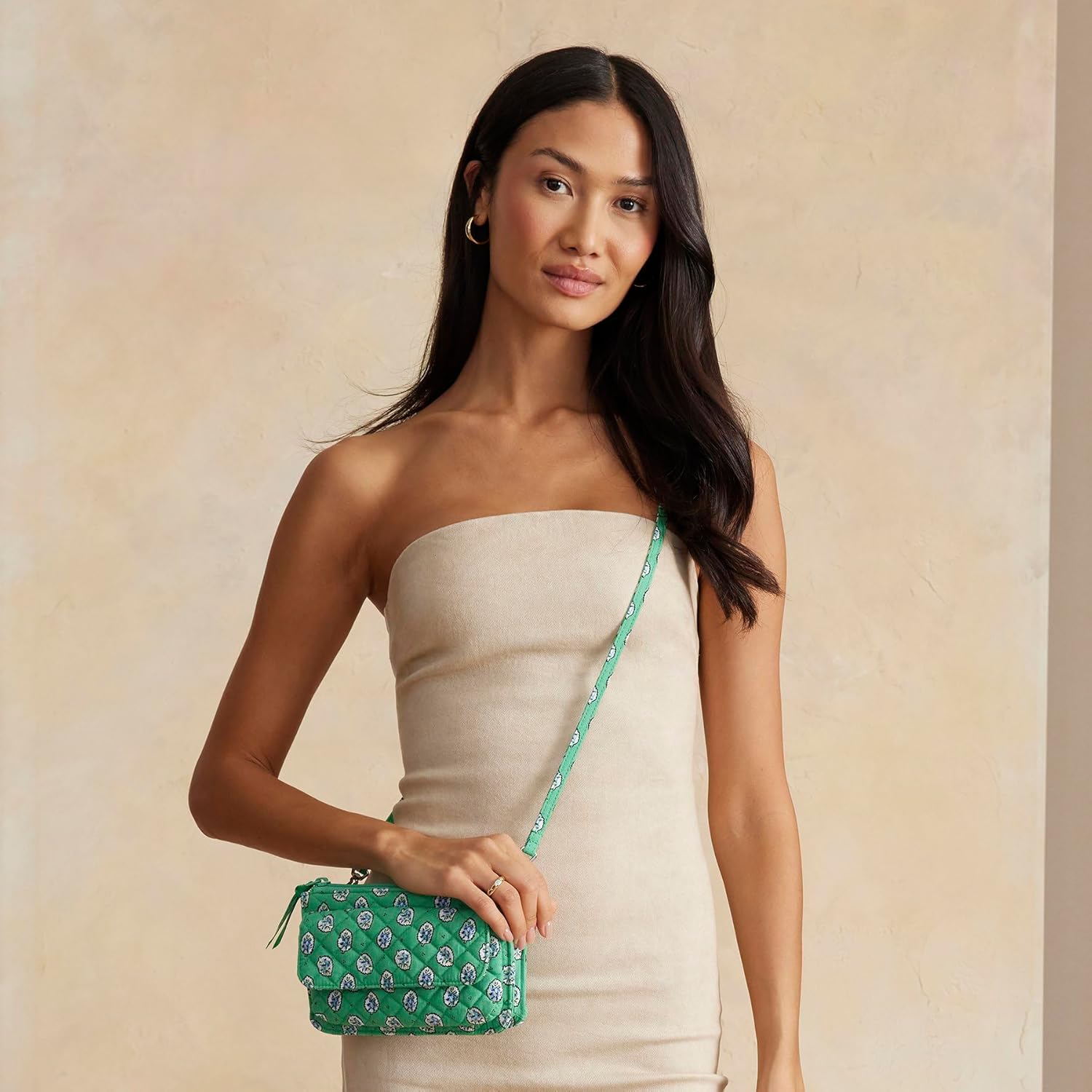 Vera Bradley Women's Cotton Wallet Crossbody Purse with RFID Protection - Image 2