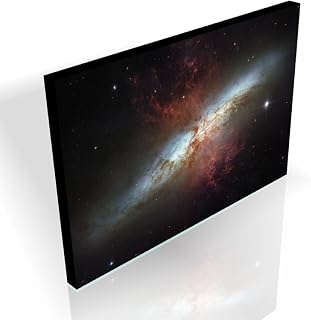 Messier 82 Starburst Galaxy - Space Stars - Top Quality Box Framed Canvas Ready to Hang