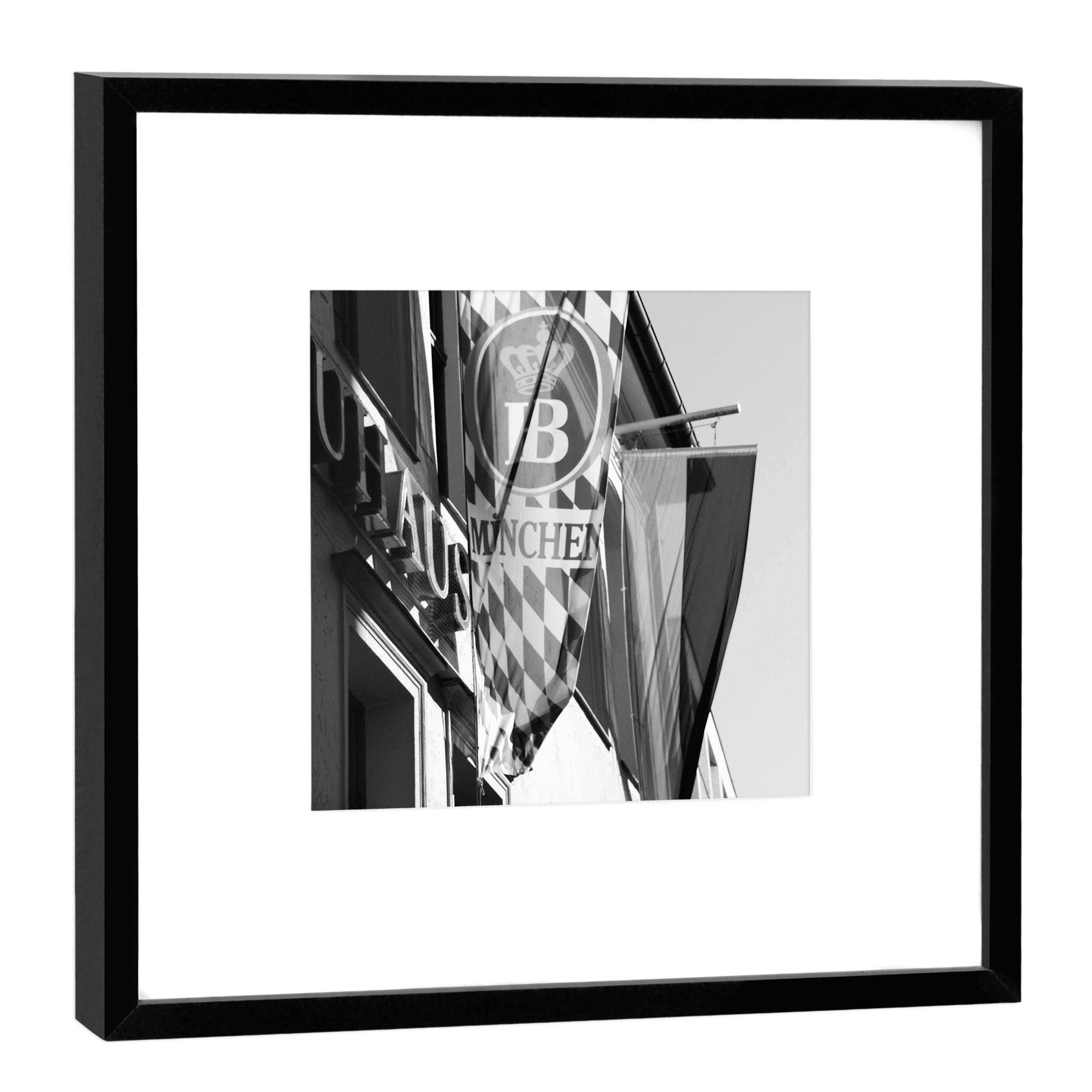 Cadre photo Hofbräuhaus München noir en bois de qualité