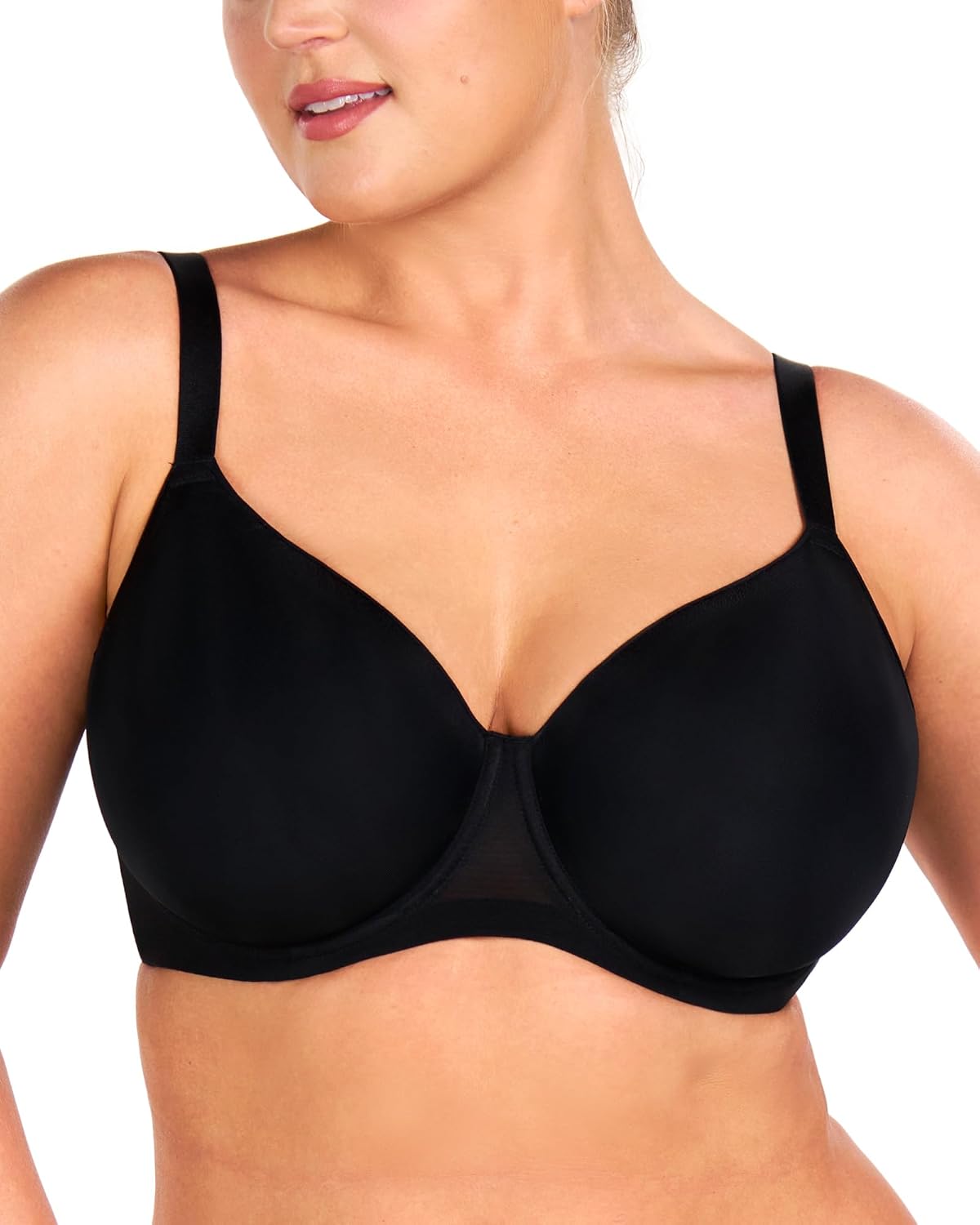 HSIA Minimizer Bra for Women - Air Mesh T-Shirt Full Coverage Seamless Bra Plus Size Underwire Padded Bra for Large Bust - Image 6