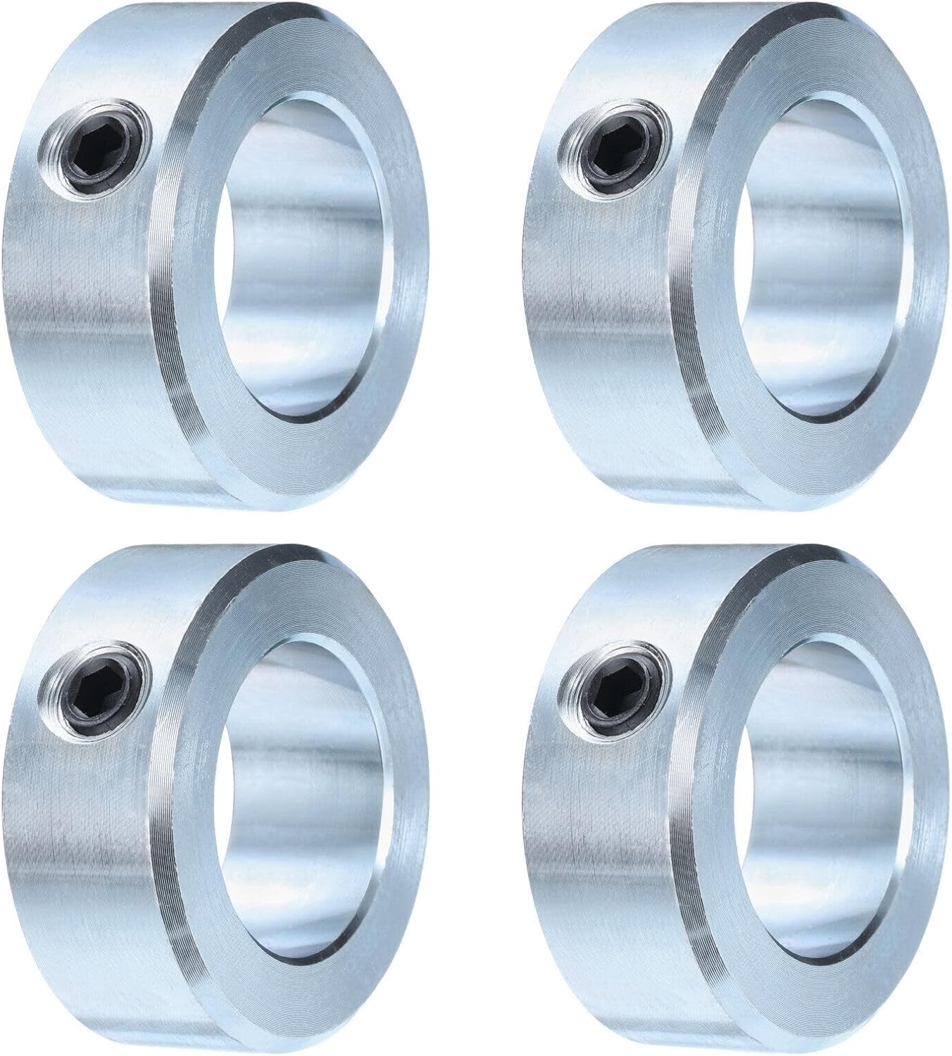Toolparts And Accessories 4pcs Set Screw Collars 1" Bore Zinc Plated Steel Shaft Collars 1-5/8" OD (#CN#130824-13699)
