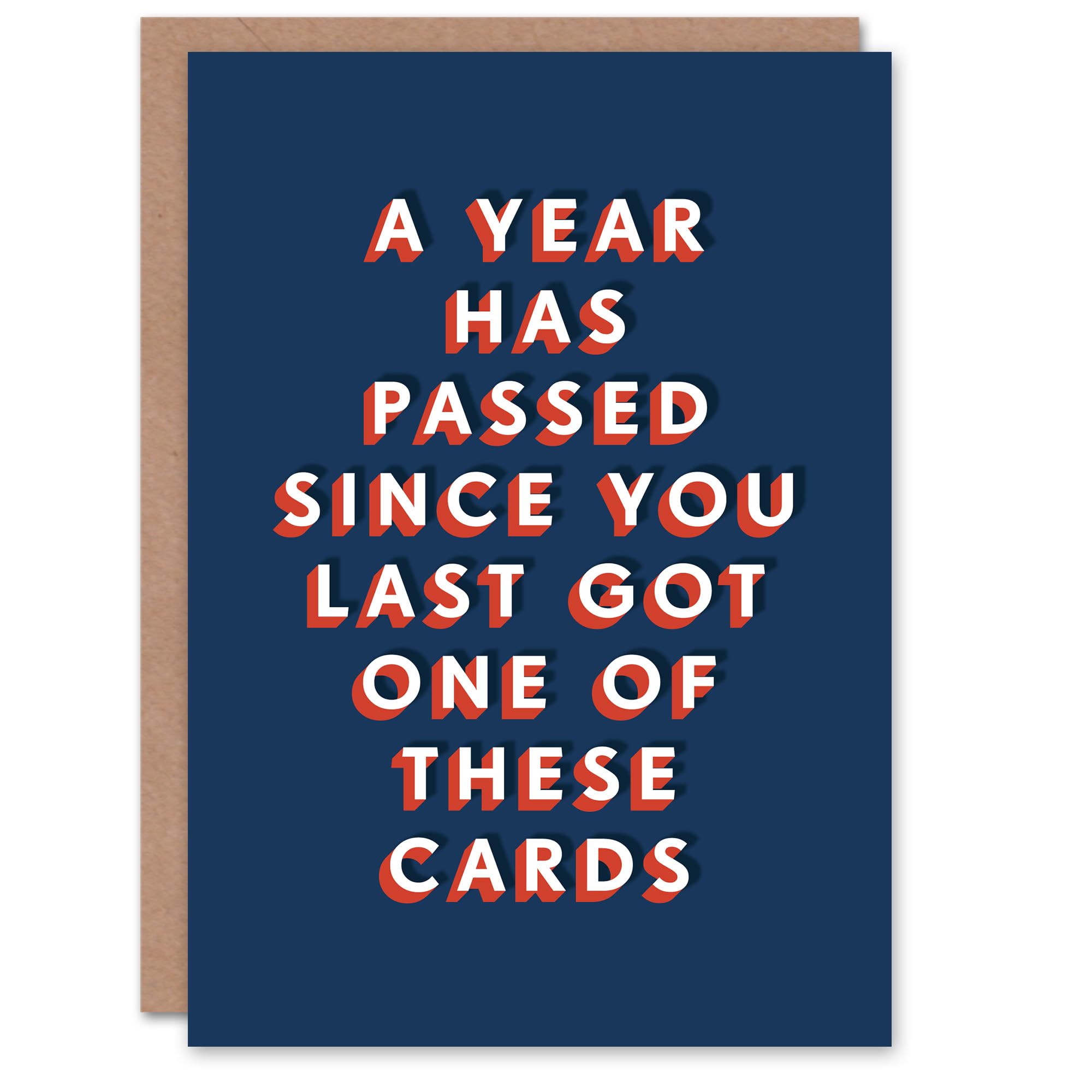 Artery8 Men's Funny Birthday Card - Dark Blue